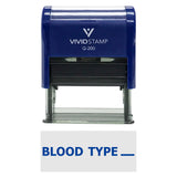 Vivid Stamp Blood Type (space) Medical Self-Inking Rubber Stamps