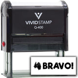 Vivid Stamp Bravo! Teacher Feedback Self-Inking Rubber Stamps