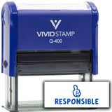 Vivid Stamp Responsible Self Inking Rubber Stamp