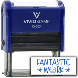 Vivid Stamp Fantastic Work Self Inking Rubber Stamp