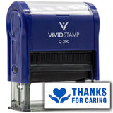 Vivid Stamp Thanks for Caring Teacher Feedback Self-Inking Rubber Stamps