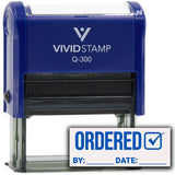 Ordered By Date (Order Complete) Self Inking Rubber Stamp