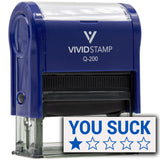 Vivid Stamp You Suck Self Inking Rubber Stamp