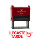 Vivid Stamp Llegaste Tarde Spanish School Self-Inking Rubber Stamps