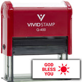 Vivid Stamp God Bless You Self Inking Rubber Stamp