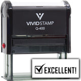 Vivid Stamp Excellent! Teacher Feedback Self-Inking Rubber Stamps