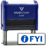 Vivid Stamp FYI Self Inking Rubber Stamp