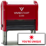 Vivid Stam You’re Unique Self Inking Rubber Stamp