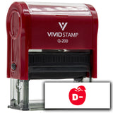 Vivid Stamp D- Teacher Stamps for Grading Self-Inking Rubber Stamps