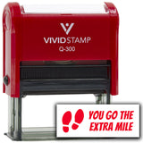 Vivid Stamp You Go the Extra mile Self Inking Rubber Stamp