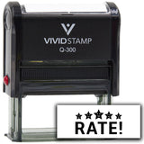 Vivid Stamp Rate! Self Inking Rubber Stamp