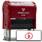 Vivid Stamp D Teacher Stamps for Grading Self-Inking Rubber Stamps