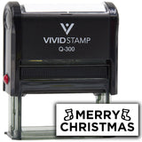 Vivid Stamp Merry Christmas Self Inking Rubber Stamp