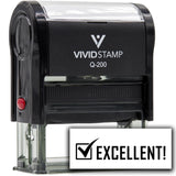 Vivid Stamp Excellent! Teacher Feedback Self-Inking Rubber Stamps