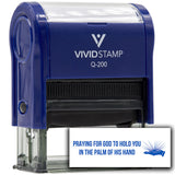 Vivid Stamp Praying For God To Hold You In The Palm of His Hand Self Inking Rubber Stamp