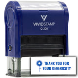 Vivid Stamp Thank You For Your Generosity Self Inking Rubber Stamp