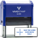 Vivid Stamp May The Lord God Bless You! Self Inking Rubber Stamp