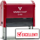 Vivid Stamp Excellent! Teacher Feedback Self-Inking Rubber Stamps