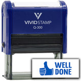 Vivid Stamp Well Done Teacher Feedback Self-Inking Rubber Stamps