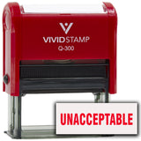 UNACCEPTABLE Self-Inking Office Rubber Stamp