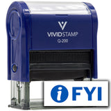 Vivid Stamp FYI Self Inking Rubber Stamp