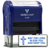 Vivid Stamp May the Lord bless you and keep you Self Inking Rubber Stamp