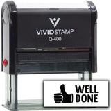 Vivid Stamp Well Done Teacher Feedback Self-Inking Rubber Stamps