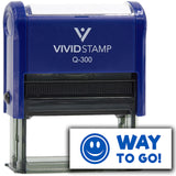 Vivid Stamp Way to Go! Self-Inking Rubber Stamps