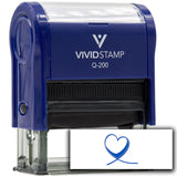 Vivid Stamp Heart Self Inking Rubber Stamp