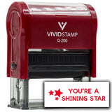 Vivid Stamp You’re a Shining Star Self Inking Rubber Stamp