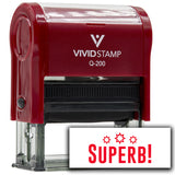 Vivid Stamp Superb! Teacher Feedback Self-Inking Rubber Stamps