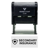 Vivid Stamp Secondary Insurance Medical Self-Inking Rubber Stamps