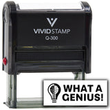 Vivid Stamp What a Genius! Teacher Feedback Self-Inking Rubber Stamps