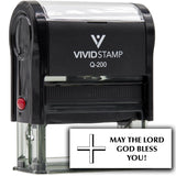 Vivid Stamp May The Lord God Bless You! Self Inking Rubber Stamp