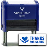 Vivid Stamp Thanks for Caring Teacher Feedback Self-Inking Rubber Stamps