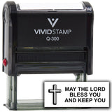 Vivid Stamp May the Lord bless you and keep you Self Inking Rubber Stamp