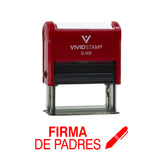 Vivid Stamp Firma de Padres Spanish School Self-Inking Rubber Stamps