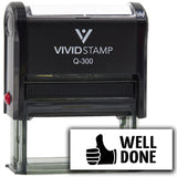 Vivid Stamp Well Done Teacher Feedback Self-Inking Rubber Stamps