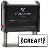 Vivid Stamp Great! Self Inking Rubber Stamp