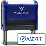 Vivid Stamp Neat Self Inking Rubber Stamp