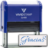 Gracias w/ Stars Self-Inking Office Rubber Stamp