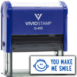 Vivid Stamp You Make Me Smile Self Inking Rubber Stamp