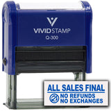 All Sales Final No Refunds No Exchanges (Vector) Self Inking Rubber Stamp