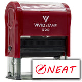 Vivid Stamp Neat Self Inking Rubber Stamp