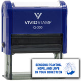 Vivid Stamp Sending prayers, hope, and love in your direction Self Inking Rubber Stamp