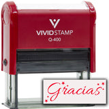 Gracias w/ Stars Self-Inking Office Rubber Stamp