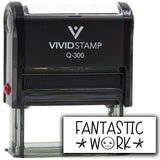 Vivid Stamp Fantastic Work Self Inking Rubber Stamp