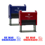 Vivid Stamp Se mas ordenado Spanish School Self-Inking Novelty Rubber Stamps