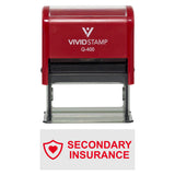 Vivid Stamp Secondary Insurance Medical Self-Inking Rubber Stamps