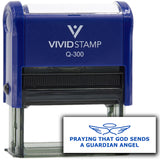 Vivid Stamp Praying That God Sends A Guardian Angel Self Inking Rubber Stamp